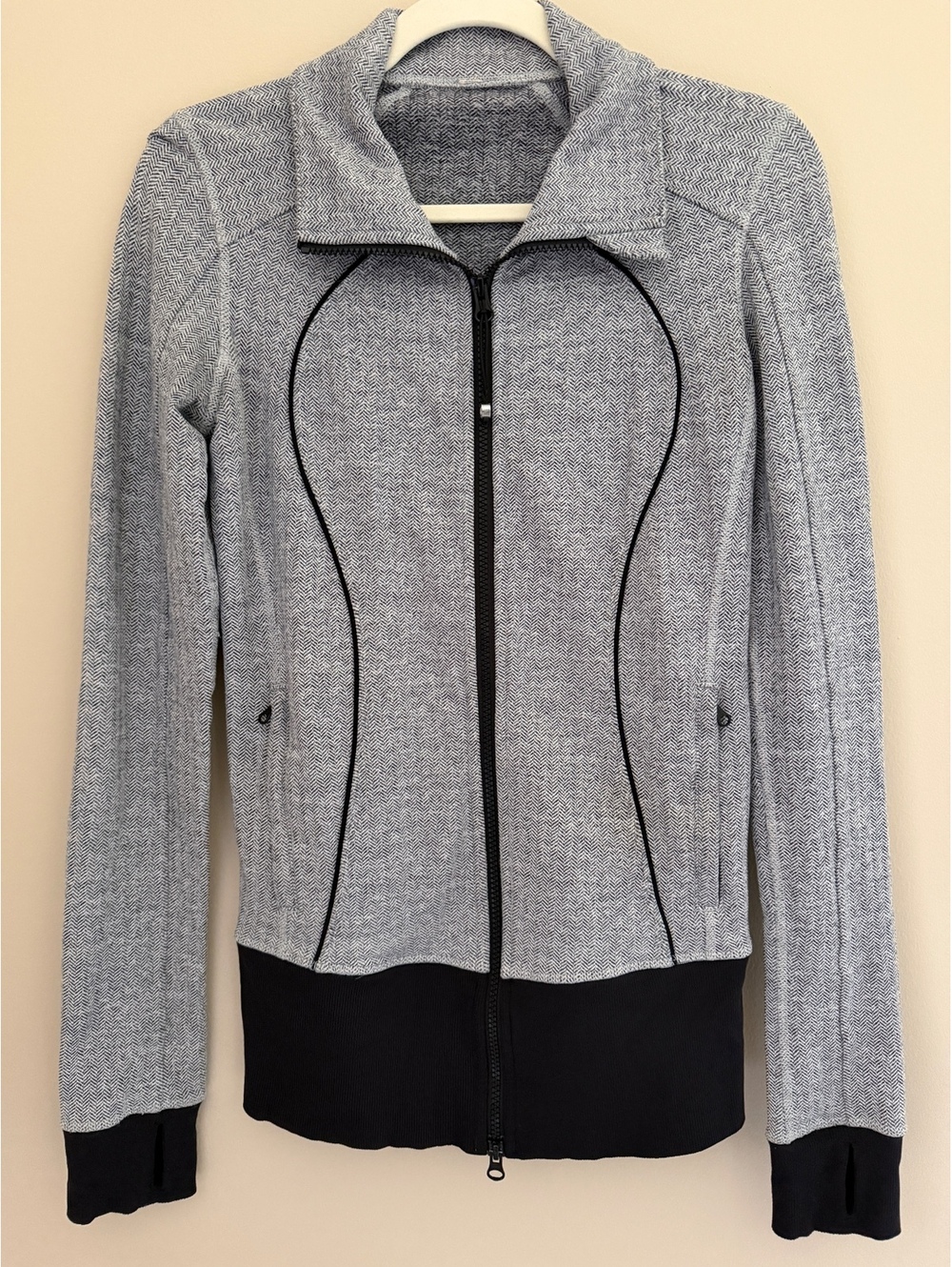 4 - Lululemon full-zip in black/white/gray